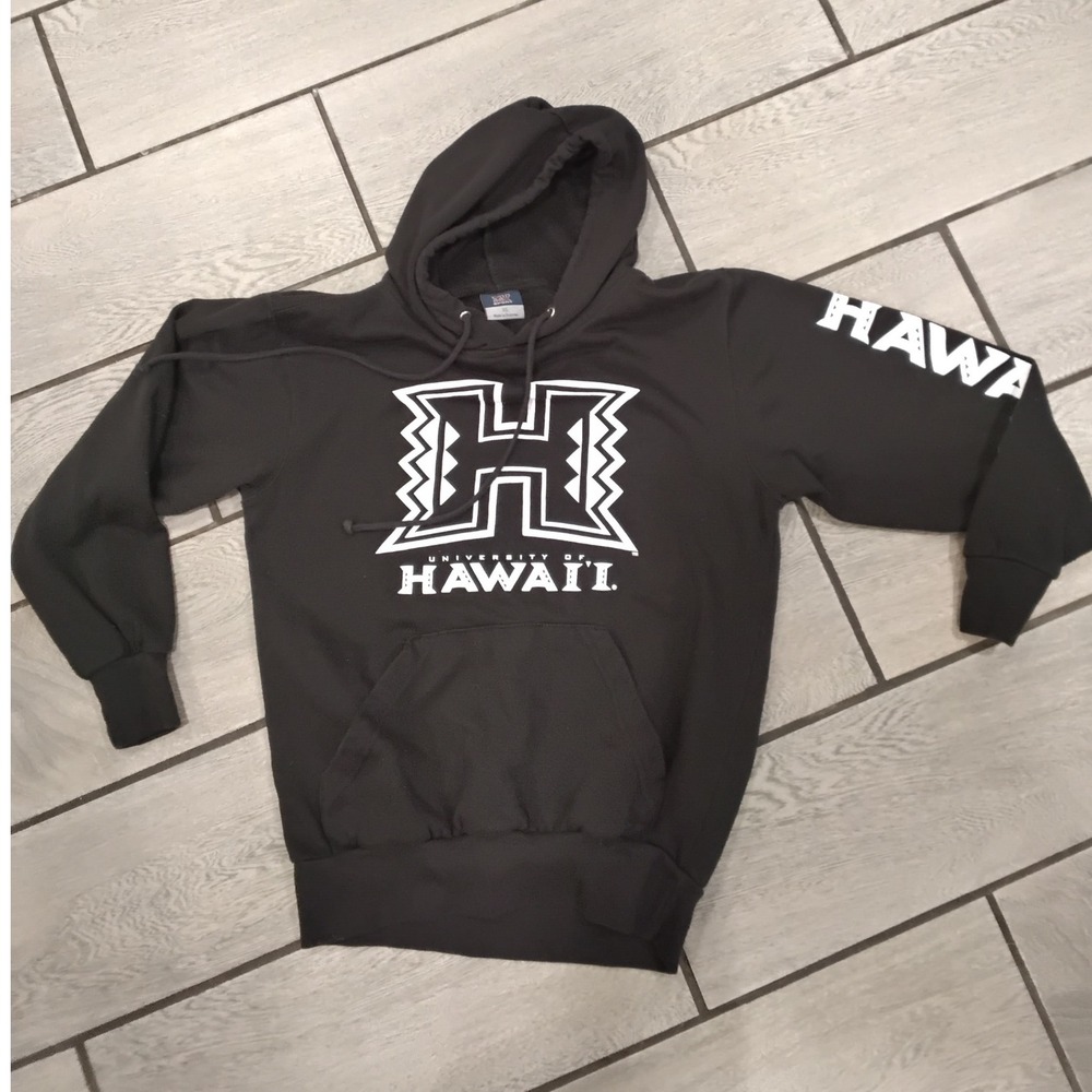 MV Sport University of Hawaii Black Hoodie Pullover Sweatshirt XS